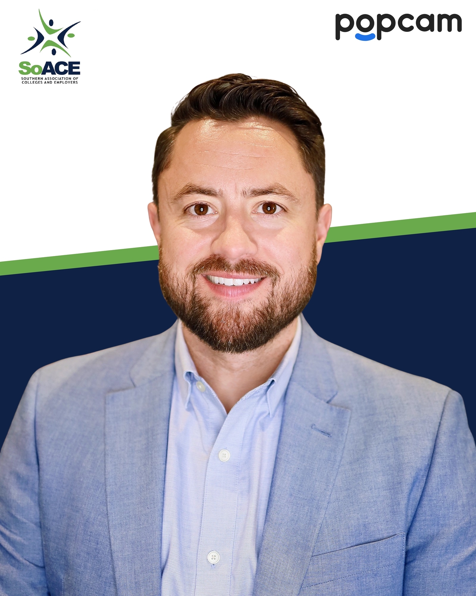 SoACE branded professional headshot of a smiling man